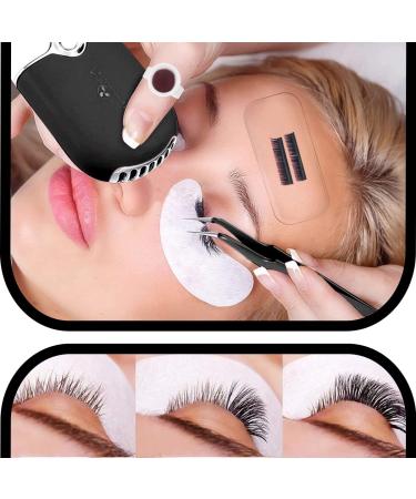 Beginner Lash Extension Kit | 0.07D Curl Mix 7-15mm Lashes | USB Lash Fan & Silicone Pad | Tweezers & Under Eye Gel Pad | Micro Brushes & Mascara Brush | Glue Ring Included | Black - Buy Online on GoSupps.com