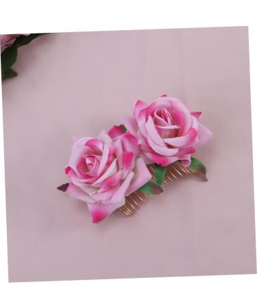 Healeved Floral Hair Accessories Hair Accessories for Kids Bridal Headpiece Rose Flower Comb Rose Hair Accessories Flower Hair Clip Rose Flower Bridal Hair Combs Pink Roses Child Flowers - Buy Online on GoSupps.com