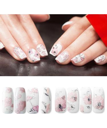 Nail Art Decal Sticker 2 Sheets 3D Nail Art Stickers Nail Art Decals DIY Decorations Water Transfer Nail Care Adhesive Manicure Stickers - Buy Online on GoSupps.com