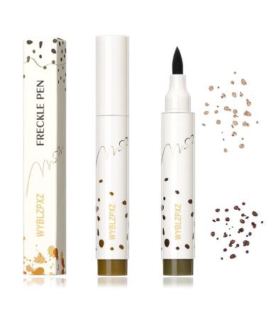 Freckle Pen 2 Colors Waterproof Long Lasting Natural Professional Realistic Freckle Pencil Quick Dry Soft Small Spots Faux Freckles Fine Makeup Freckle Pen Dark and Light Brown 2p