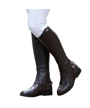 Saxon Children's Equileather Half Chaps Small Black