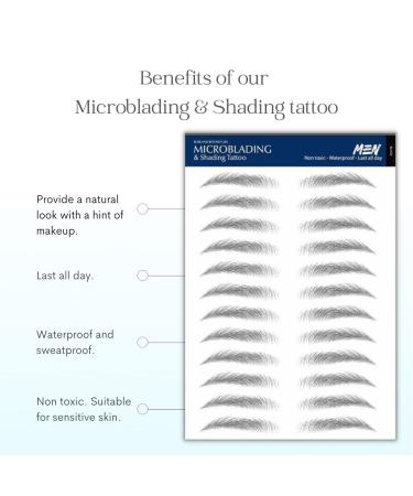 Bliss and Beyond USA | Men Waterproof Eyebrow Tattoo Stickers - Real Hair Stroke Look for Hair Replacement & Loss Solution - Buy Online on GoSupps.com