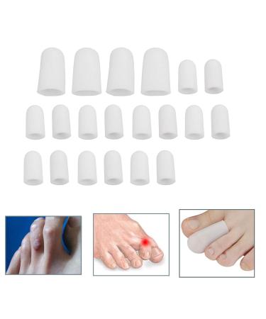 Gel Toe Cap Silicone Protectors - 10 Pairs | Adjustable Pain Relief for Toes and Fingers - Buy Online on GoSupps.com