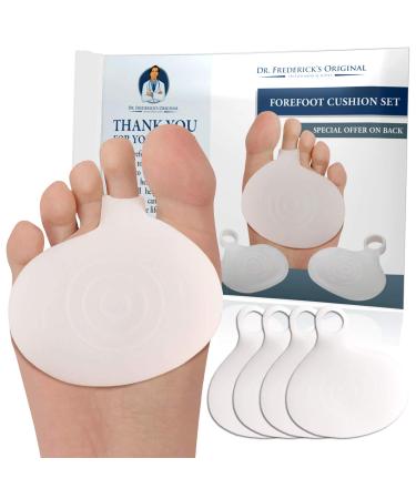 Dr. Frederick's Original Metatarsal Pads - 4 Pieces - Ball of Foot Cushions for Rapid Pain Relief - Gel Foot Pads