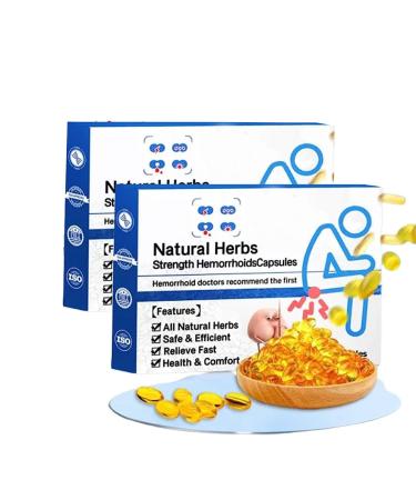 KDGENG Heca Natural Herbal Strength Hemorrhoid Capsules 7pc/Box Natural Hemorrhoid Relief Capsules Hemorrhoid Suppository Rapid Hemorrhoid Treatment (2Boxes)