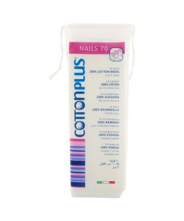 Cotton Plus NAILS 70 Pieces - LINEA BEAUTY | 100% Pure Cotton Pre-Cut Discs for Strong Lint-Free Nail Care - Buy Online on GoSupps.com