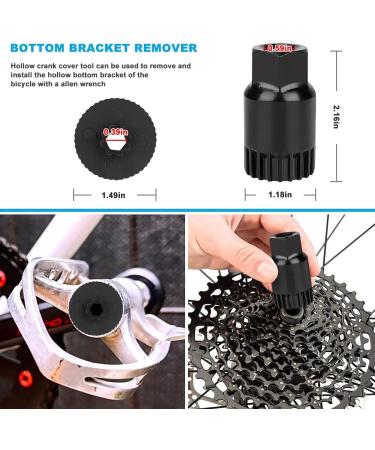 ACETOP Bike Tool Kit - Bicycle Crank & Cassette Removal Tool Set with Bottom Bracket & Rotor Lockring Removers + Pedal Wrench - Practical Bike Repair - Buy Online on GoSupps.com
