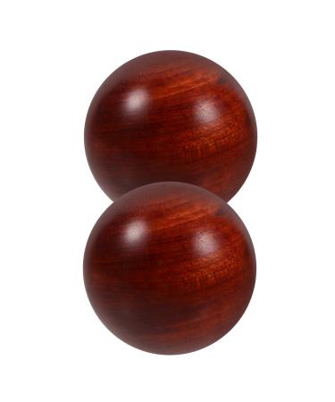 PLAFOPE 2 Pieces Muscle Stretch Balls Made of Wood Handicrafts Wooden Ball Hand Exercise Ball Fitness Ball 5 * 5cm As Shown