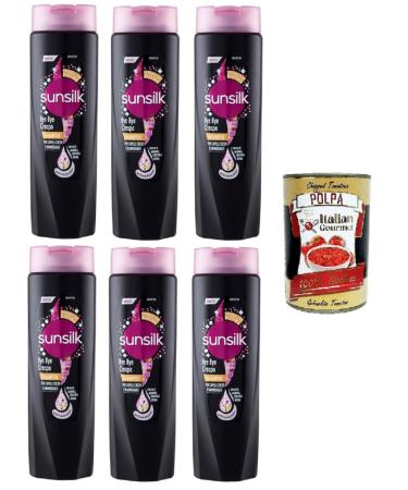 Italian Gourmet E.R. Sunsilk by e crespo Shampooing for frizzy and damaged hair Bye Bye Frizzy Shampooing pour cheveux cr pus et ab m s 6 x 250 ml + Pulpa Italian Gourmet 400 g