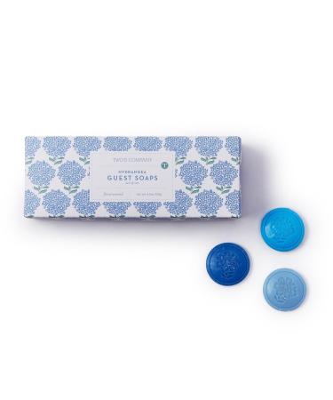 Hydrangea Set of 10 Floral Scented Disc Soaps | Gift Box with 3 Colors/Scents | Light Blue Jasmine Blue Orchid Indigo Lavender - 4.2oz / 120g - Buy Online on GoSupps.com