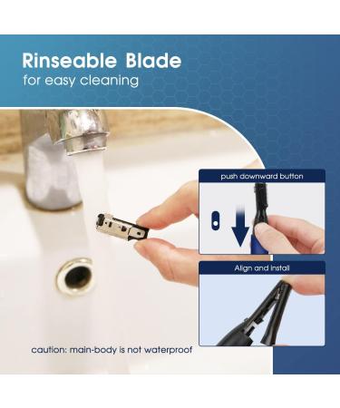 Upgraded Eyebrow Trimmer - Precision Facial Hair Trimmer for Men | Painless Electric Razor with Comb for Peach-Fuzz | Battery-Operated  - Buy Online on GoSupps.com