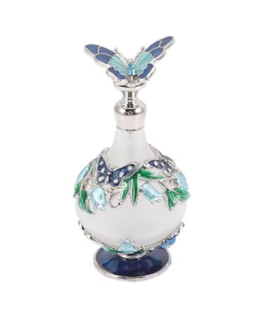 POPETPOP Perfume Bottle Refillable Fragrance Containers Arabic Decor Rhinestone Jewelry Perfumes for Women Mini Terrarium Blue Glass Spray Bottle Miss Decorative Bottle Crystal Alloy Glass 25 ml Assorted Color