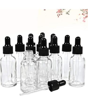 Minkissy 12Pcs Glass Dropper Bottles Clear Essential Oils Bottles with Glass Eye Droppers Refillable Empty Bottles for Liquid Aromatherapy Essential Oils(30ml) - Buy Online on GoSupps.com