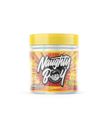 Naughty Boy Summer Vibes Essential Amino Acids with All 3 BCAA's and 9 EAA's in Total Clinically Dosed Amino Acid Drink Supplements for Men & Woman - 345g/30 Servings (Fizzy Peach Sweets)