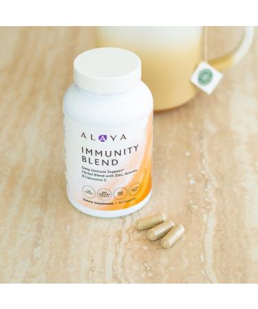 Alaya Naturals Immunity Blend - Advanced Immune Support with Vitamin C, Zinc, Elderberry, Garlic, Ginger, Morgina, Oregano and Astragalus: Support Immunity and Overall Health - 90 Capsules - Buy Online on GoSupps.com