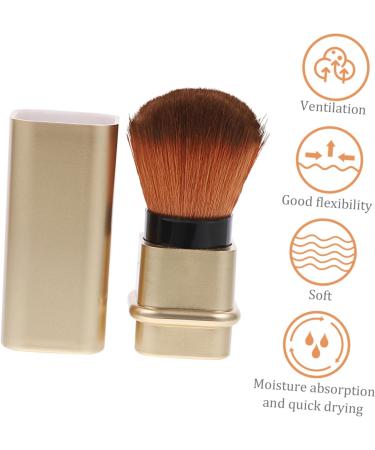 Angoily Makeup Cosmetics Brush Powder Brush Travel Wallet Fashion 2.7*2.7cm Golden - Buy Online on GoSupps.com
