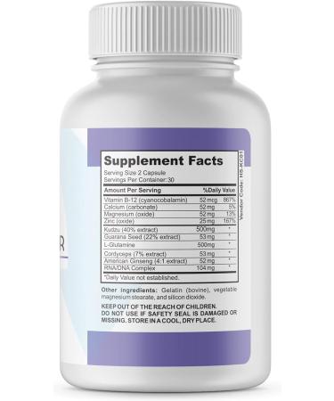 Alcohol Craving Support Supplement with Kudzu, L Glutamine, B Vitamins - 60 Capsules - Buy Online on GoSupps.com