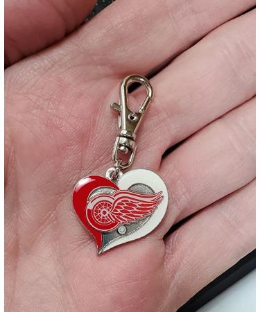 Detroit Red Wings Hockey Charm - 7/8 W x 7/8 L - Add to Zipper Pull, Purse, Wallet, Backpack, or Pet Collar for Fans - Buy Online on GoSupps.com