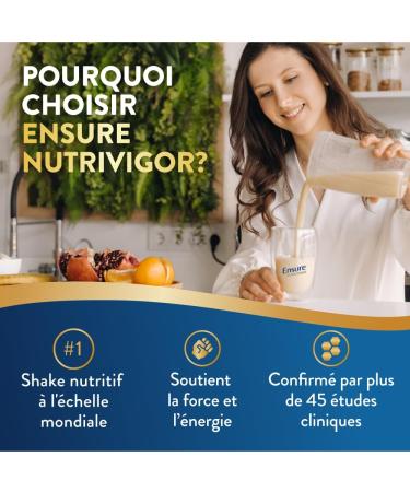 Ensure NutriVigor - Compl ment alimentaire avec prot ines 27 vitamines et min raux et HMB - Pour une alimentation saine et quilibr e - Chocolat - 1 x 850 g 850g - Buy Online on GoSupps.com