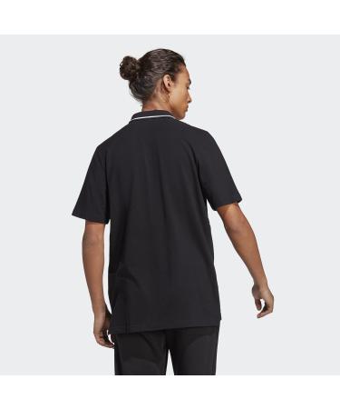 Shop adidas Men's Essentials Piqu Polo Shirt - Black XL | Short Sleeve | International Shipping Available - Buy Online on GoSupps.com