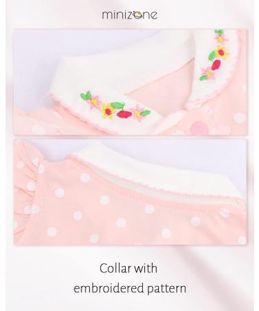 Minizone Baby Girls Summer Short Sleeve Romper Cotton Bodysuit 6-9 Months - Buy Online on GoSupps.com