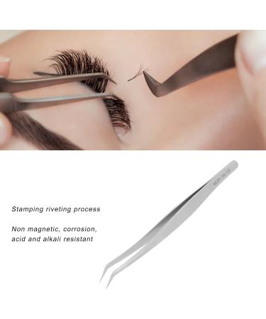 Precision Stainless Steel Tweezers - Slant Tip for Eyelash Plant Grafting & Hair Removal | International Shipping Available - Buy Online on GoSupps.com