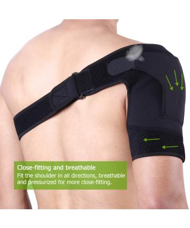 FAVOMOTO Adjustable Shoulder Brace - Supportive Strap for Sports & Pain Relief | Essential Shoulder Support - Buy Online on GoSupps.com