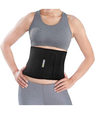 Bracoo Waist Trimmer Wrap, Sweat Sauna Slim Belly Belt for Men and Women - Abdominal Waist Trainer, Weight Less, Increased Core Stability, Metabolic Rate, SE20