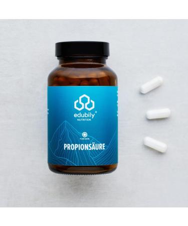  edubily nutrition edubily nutrition Propionic Acid Capsules - 750mg Pure Sodium Propionate Per Capsule - No Additives - 90 Capsules in a Brown Glass - Buy Online on GoSupps.com