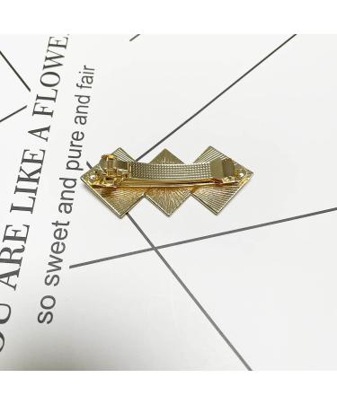Prosy Vintage Small Overlapping Diamond Hairpin Metal Geometry Pitted Hair Barrettes Hair Clasp Hair Accessories Hair Clips for Women and Girls (Gold) - Buy Online on GoSupps.com