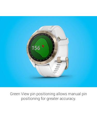 Garmin Approach S40 GPS Golf Smartwatch | Stylish & Lightweight Design | Touchscreen Display | White/Light Gold - Buy Online on GoSupps.com