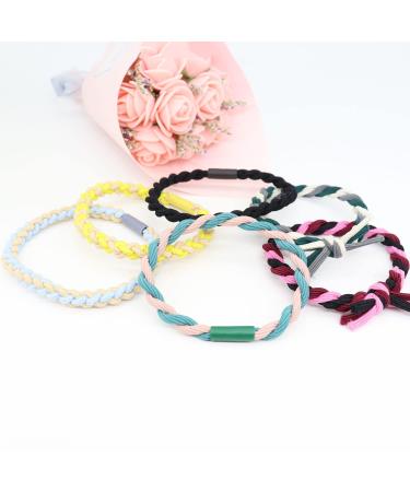 SWIHAITI 52Pcs Boho Hair Ties Bracelets | Elastic Bands for Women Girls with Thick, Heavy, and Curly Hair - Buy Online on GoSupps.com