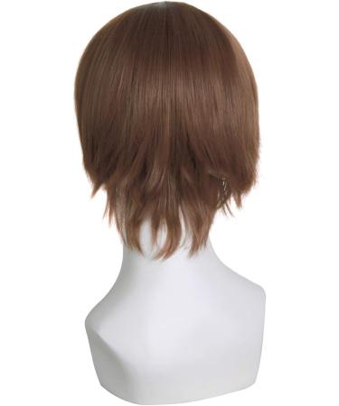 MapofBeauty Men's Short Straight Wig - Light Brown Cosplay Costume - Buy Online on GoSupps.com
