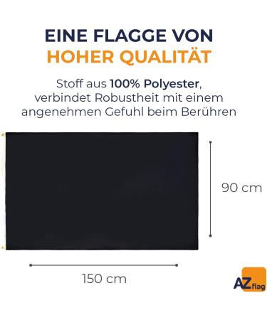 Buy AZ FLAG Solid Black Flag 150x90cm - Premium Quality Single Flag | International Shipping Available - Buy Online on GoSupps.com