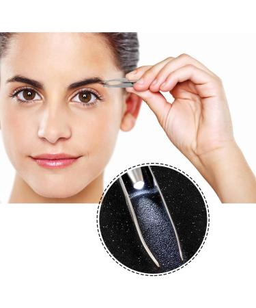 LED Light Hair Removal Tweezers - Precision Eyelash & Eyebrow Tool | Stainless Steel Makeup Set (2 Pieces) - Buy Online on GoSupps.com