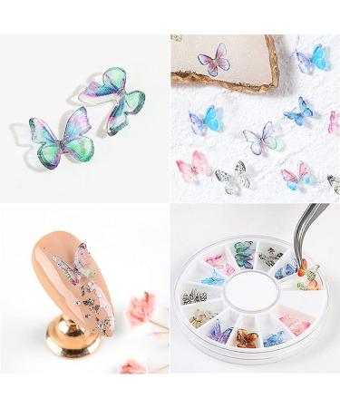 48 Pcs 3D Butterfly Nail Art Charms - Resin Mini Ornament for DIY Nail Crafting (12 Styles) - Buy Online on GoSupps.com