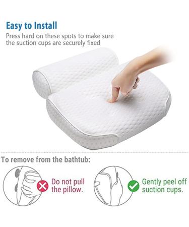 4D AirenMesh Bath Pillow for Neck, Head, and Back Support - Non-Slip with Comfortable Design for Women & Men - Buy Online on GoSupps.com