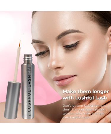 Lushful Lash Eyelash Growth Serum - Longer, Thicker, Fuller Lashes | Hypoallergenic, Vegan, Cruelty-Free - Buy Online on GoSupps.com