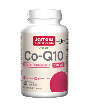 Jarrow Formulas Co-Q10 Coenzyme Q10 as Ubichinon 100mg high dose 60 vegan capsules laboratory tests gluten-free vegetarian soybean without genetic engineering