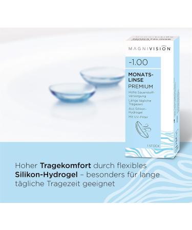 Magnivision Premium Monthly Contact Lenses -5.00 Dpt | Soft Silicone-Hydrogel with UV Protection | Preservative-Free Long Wear Comfort - Buy Online on GoSupps.com