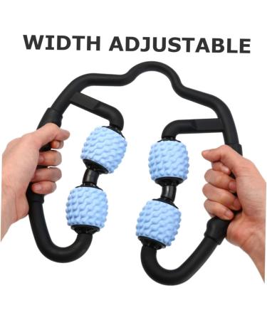 Inoomp Hand Massager - Anti-Stress Trigger Point Roller for Deep Tissue Relief | Fitness & Muscle Relaxation - Sky Blue & Black - Buy Online on GoSupps.com