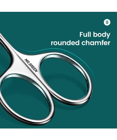 MR.GREEN Professional Curved Blade Eyebrow and Facial Hair Scissors - Stainless Steel Manicure Trimmer for Hair Removal | Mr-2001 - Buy Online on GoSupps.com