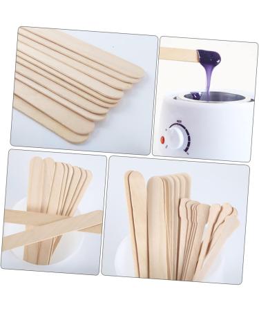 Minkissy 300 STK Waxed Wooden Sticks - Nose Wax Tools & Crafting Set for Kids | Wooden Wax Spatula & Stick Accessories - Buy Online on GoSupps.com