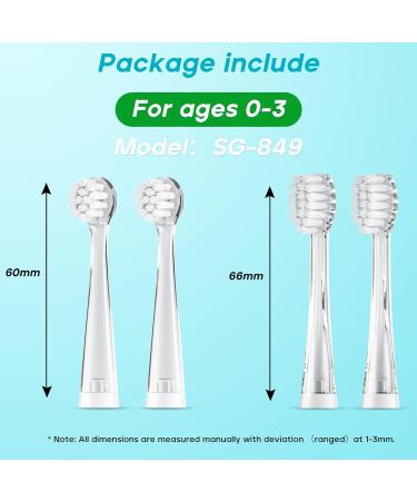 Seago Electric Toothbrush Replacement Heads for Kids - SG-513 SG-977 SG-2139 (Gray) - Buy Online Internationally - Buy Online on GoSupps.com