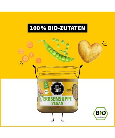 Little Lunch Bio Pea Soup Vegan 6x350g | Healthy Pea Stew No Added Sugar No Artificial Additives - Perfect Meat Alternative for Veganuary - Buy Online on GoSupps.com