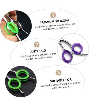 PopetPop 32 STK Silicone Ring Inserts for Dog Grooming & Hairdressing Scissors | Comfortable Grip & Enhanced Control - Buy Online on GoSupps.com