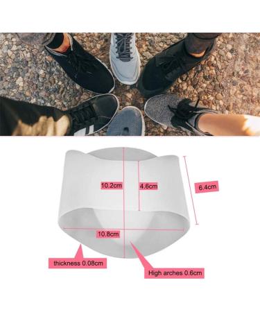 Gel Arch Support Pad - Soft Silicone Clear Reusable Sleeves for Flat Foot Pain Relief - Women Men Plantar Fasciitis Cushioned Brace - Buy Online on GoSupps.com