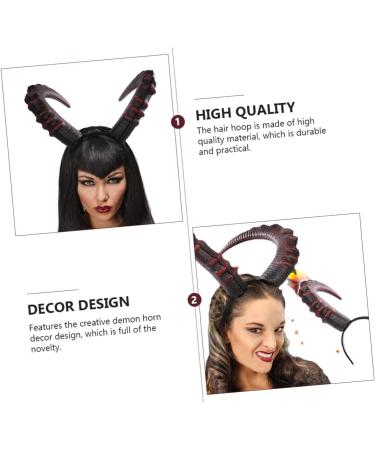 HAPINARY 1pc Devil's Horn Headband Bull Horn Headpiece Halloween Hair Accessories Women Long Horns Headpiece Devil Cosplay Hair Accessory Evil Horn Headdress Cosplay Headpiece Headbands Pu - Buy Online on GoSupps.com