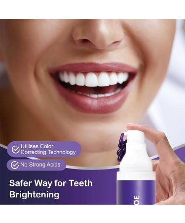 His Smile Teeth Whitening Color Corrector - Purple Toothpaste for Stain Removal (1PC) - Buy Online on GoSupps.com