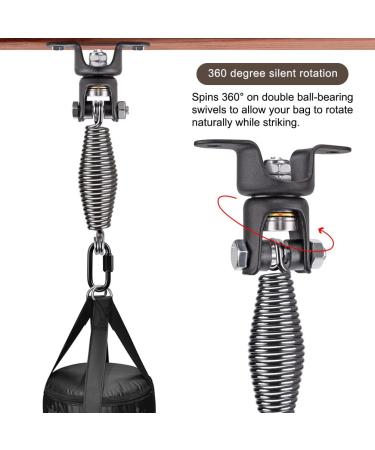 MegaDeal: BeneLabel Heavy Duty Boxing Punching Bag Hanger with 360 Rotation & Wood Beam Holder - Includes Spring, Screws, Carabiner & Comfort Spring - 5.9 inch - Buy Online on GoSupps.com
